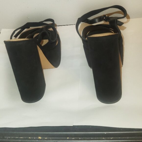 Lisa Vicky Jam Strapped Retro Platform Sandal Block Heel Black Size 9 New In Box - Picture 3 of 8